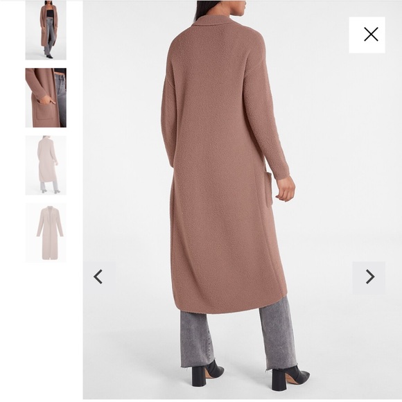 Express Cozy Notch Collar Duster Cardigan - Picture 4 of 10